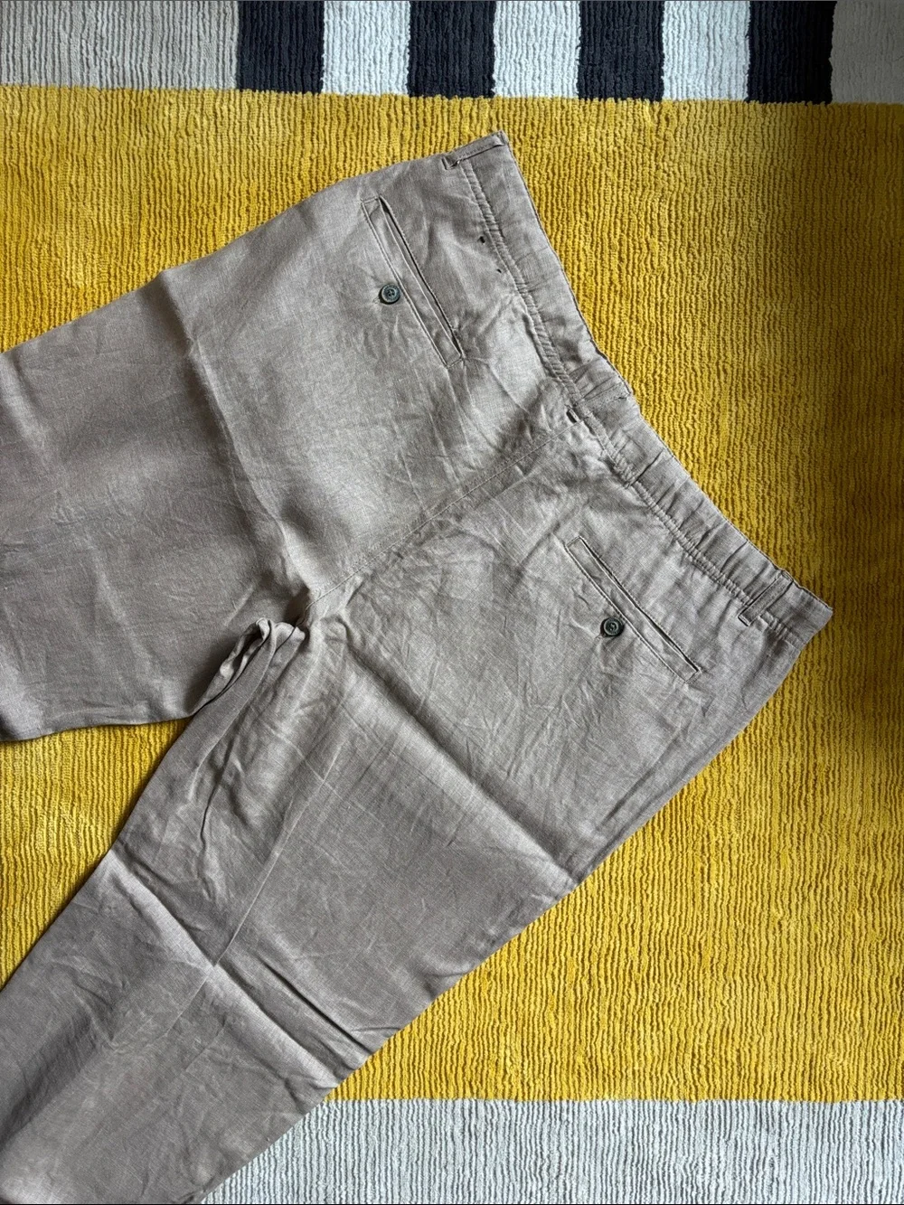 Tasso Elba 100% Linen Drawstring Pants